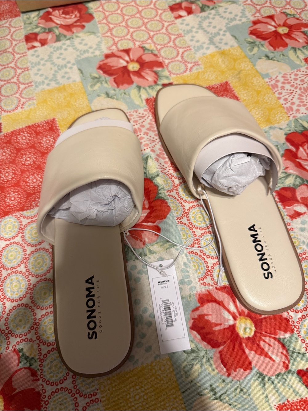 Sonoma Cream Slide Mules for Women